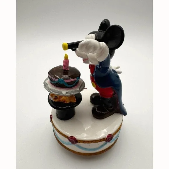 VTG Schmid Mickey Mouse Disney Birthday Cake Music Figurine Collectible 1978 NWT - Picture 2 of 11